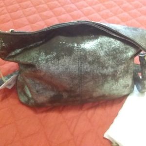 HOBO Pier Metallic Leather Shoulder Bag
